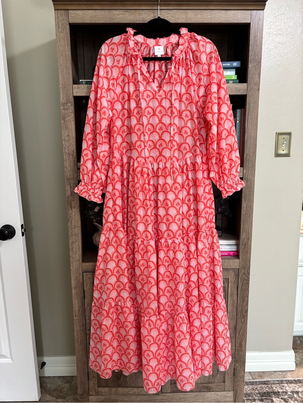 J. Marie Scarlette Long Sleeve Maxi Dress, Size S